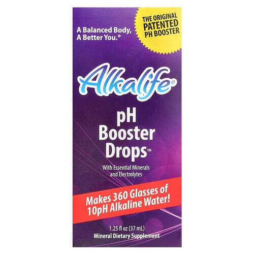 Alkalife, pH Booster Drops with Essential Minerals and Electrolytes, 1.25 fl oz (37 ml)
