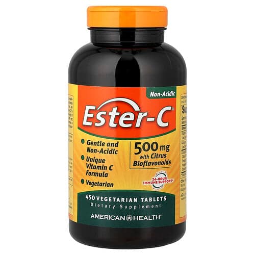 American Health, Ester-C® with Citrus Bioflavonoids, 500 mg, 450 Vegetarian Tablets