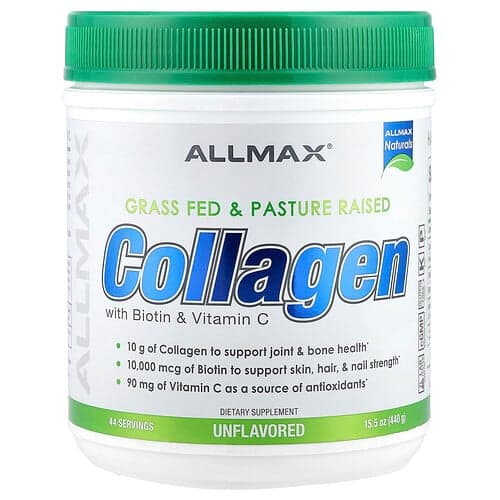 ALLMAX, Collagen with Biotin & Vitamin C, Unflavored, 15.5 oz (440 g)
