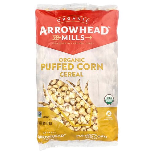 Arrowhead Mills, Organic Puffed Corn Cereal, 6 oz (170 g)