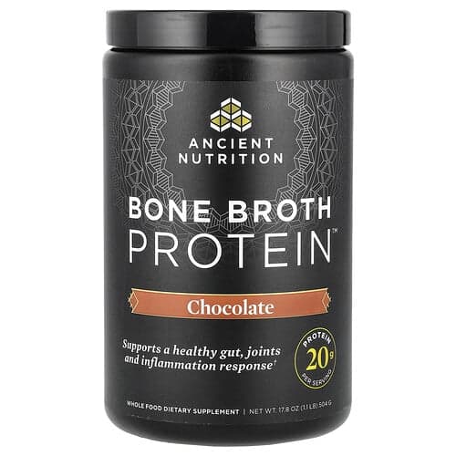 Ancient Nutrition, Bone Broth Protein™, Chocolate, 1.1 lb (504 g)