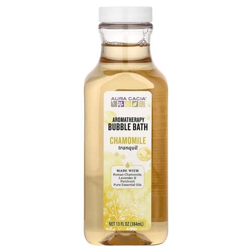 Aura Cacia, Aromatherapy Bubble Bath, Tranquil, Chamomile, 13 fl oz (384 ml)
