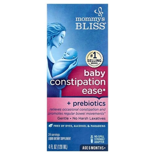 Mommy's Bliss, Baby Constipation Ease + Prebiotics, Age 6 Months+, 4 fl oz (120 ml)