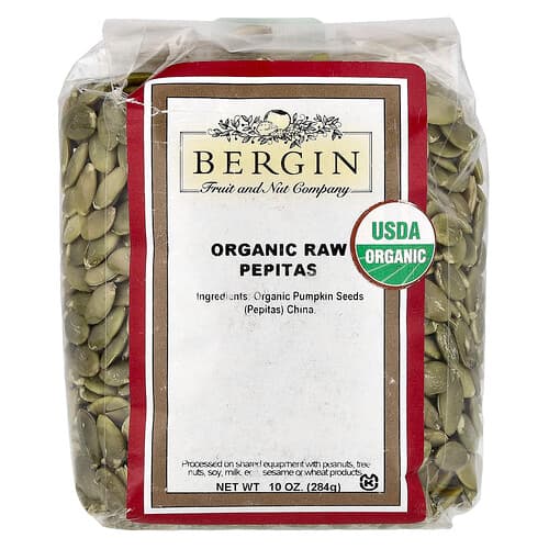 Bergin Fruit and Nut Company, Organic Raw Pepitas, 10 oz (284 g)