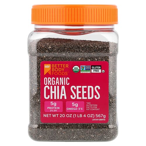 BetterBody Foods, Organic Chia Seeds, 20 oz (567 g)