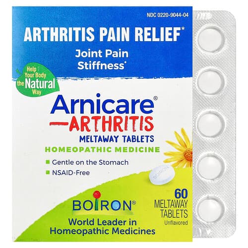 Boiron, Arnicare®, Arthritis, Meltaway Tablets, Unflavored, 60 Meltaway Tablets