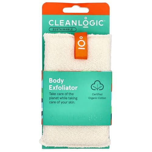 Cleanlogic, Sustainable, Body Exfoliator, White, 1 Count