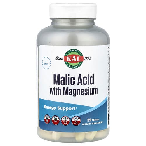 KAL, Malic Acid with Magnesium, 120 Tablets