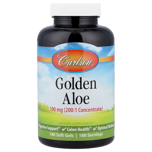 Carlson, Golden Aloe, 100 mg, 180 Soft Gels