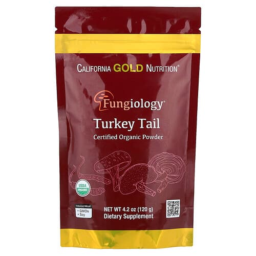 California Gold Nutrition, Fungiology®, Certified Organic Turkey Tail Powder, 4.2 oz (120 g)