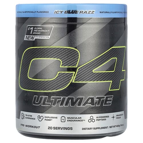 C4 / Cellucor, C4® Ultimate, Pre-Workout, Icy Blue Razz, 14.1 oz (400 g)