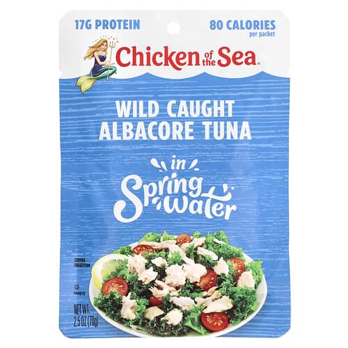 Chicken of the Sea, Wild Caught Albacore Tuna, Spring Water, 2.5 oz (70 g)