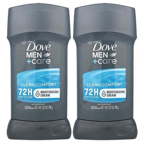 Dove, Men+Care, Antiperspirant Deodorant, Clean Comfort , 2 Pack, 2.7 oz (76 g) Each