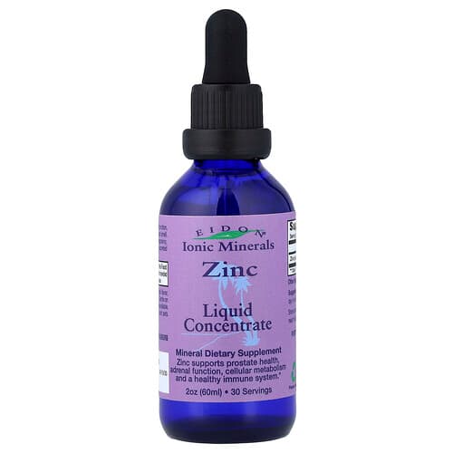 Eidon Ionic Minerals, Ionic Minerals, Zinc, Liquid Concentrate, 2 oz (60 ml)