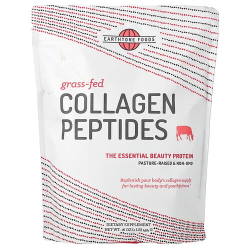Earthtone Foods, Grass-Fed Collagen Peptides, 16 oz (454 g)