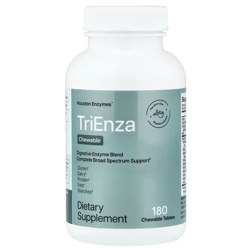 Houston Enzymes, TriEnza Chewable, 180 Chewable Tablets