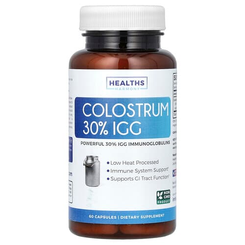 Healths Harmony, Colostrum 30% IGG, 60 Capsules (500 mg per Capsule)