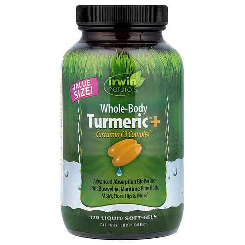 Irwin Naturals, Whole-Body Turmeric™ + Curcumin C3 Complex®, 120 Liquid Soft-Gels