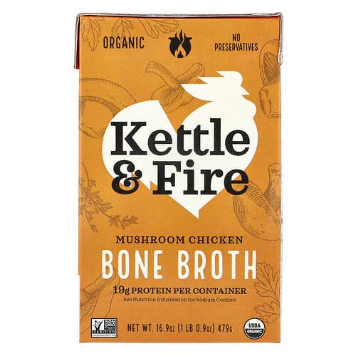 Kettle & Fire, Bone Broth, Mushroom Chicken, 16.9 oz (479 g)