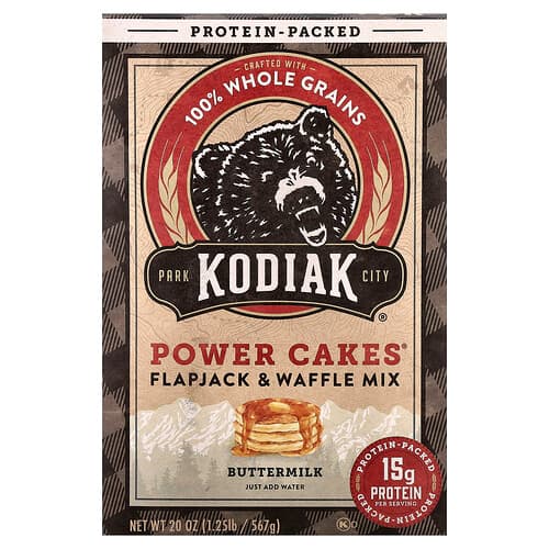 Kodiak Cakes, Power Cakes®, Flapjack & Waffle Mix, Buttermilk, 20 oz (567 g)