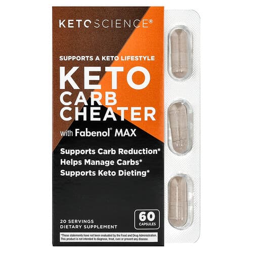 Keto Science, Keto Carb Cheater with Fabenol® Max, 60 Capsules