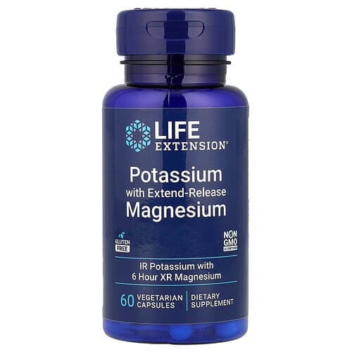 Life Extension, Potassium with Extend-Release Magnesium, 60 Vegetarian Capsules