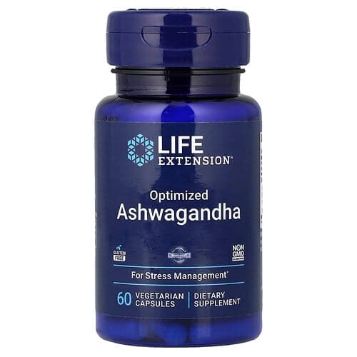 Life Extension, Optimized Ashwagandha, 60 Vegetarian Capsules (125 mg per Capsule)