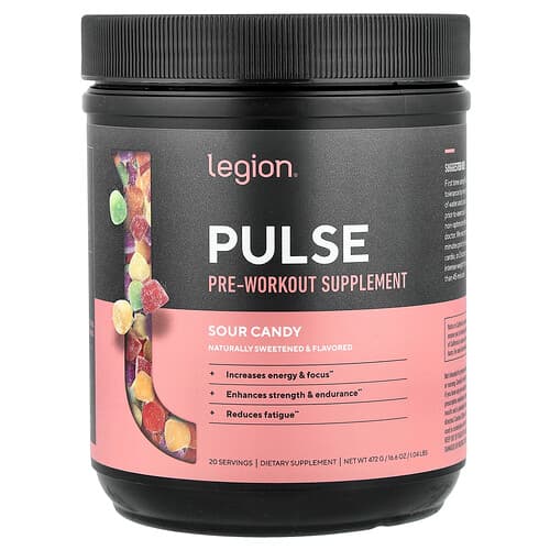 Legion Athletics, Pulse, Pre-Workout Drink, Sour Candy, 1.04 lbs (472 g)