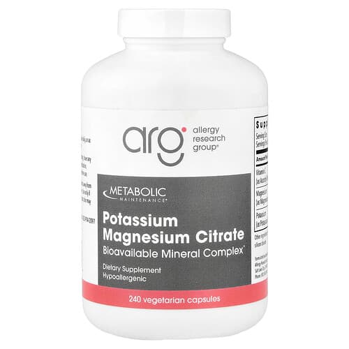 Metabolic Maintenance, Potassium Magnesium Citrate, 240 Vegetarian Capsules