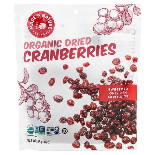 Made in Nature, Organic Dried Cranberries, 5 oz (142 g)
