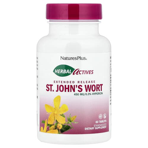 NaturesPlus, Herbal Actives, St. John's Wort, 450 mg, 60 Tablets