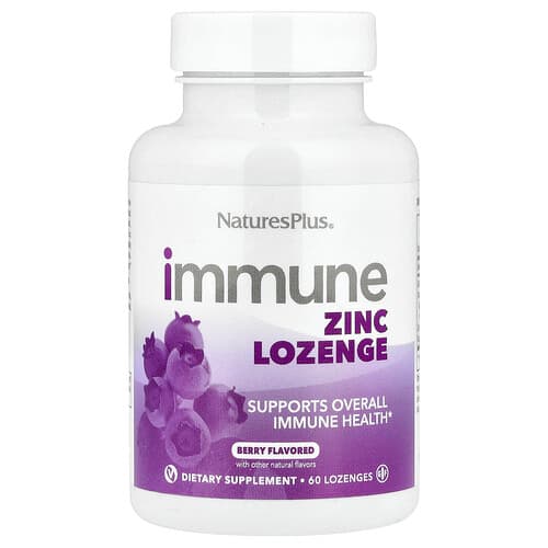 NaturesPlus, Immune Zinc Lozenge, Berry, 60 Lozenges