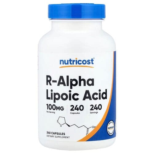 Nutricost, R-Alpha Lipoic Acid, 100 mg, 240 Capsules