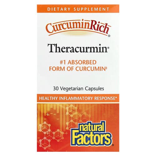 Natural Factors, CurcuminRich, Theracurmin, 30 mg, 30 Vegetarian Capsules