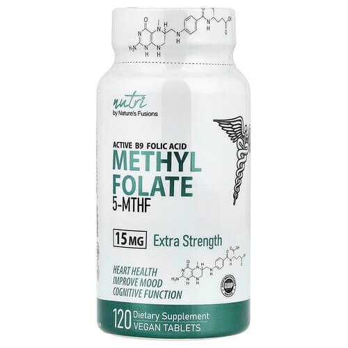 Nutri, Methyl Folate, 15 mg, 120 Vegan Tablets