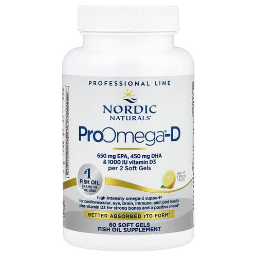 Nordic Naturals, ProOmega®-D, Lemon, 60 Soft Gels