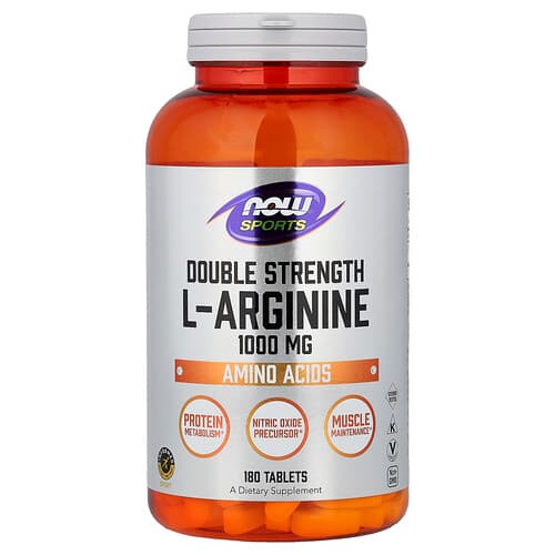 NOW Foods, Sports, L-Arginine, 1,000 mg, 180 Tablets