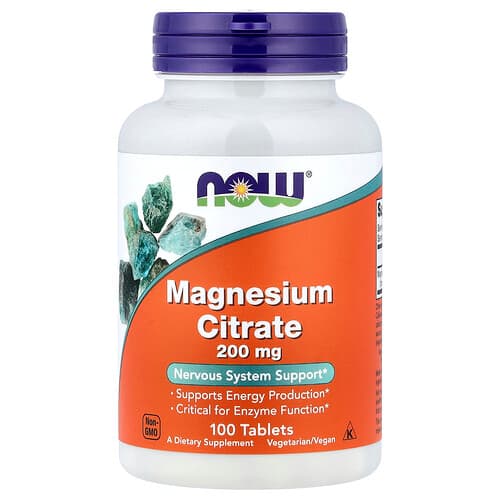 NOW Foods, Magnesium Citrate, 200 mg, 100 Tablets