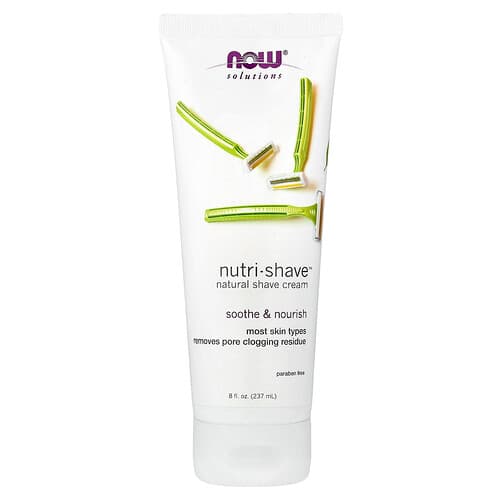 NOW Foods, Solutions, Nutri-Shave™, Natural Shave Cream, 8 fl oz (237 ml)