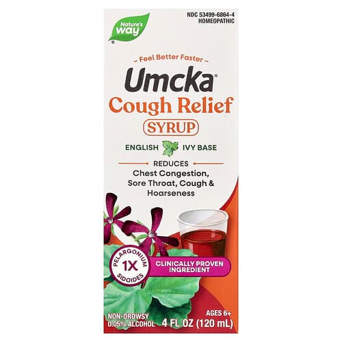 Nature's Way, Umcka®, Cough Relief Syrup, Ages 6+, 4 fl oz (120 ml)
