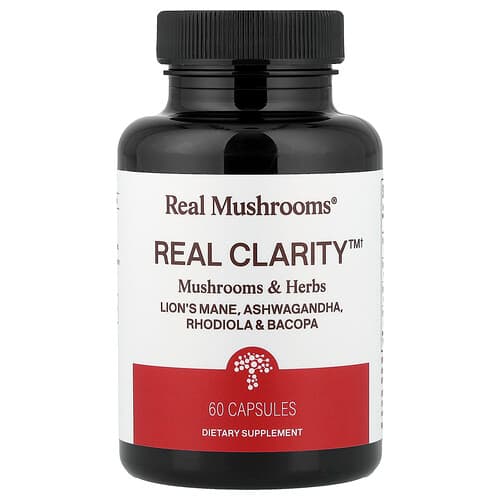 Real Mushrooms, RealClarity™, Mushrooms & Herbs, 60 Capsules