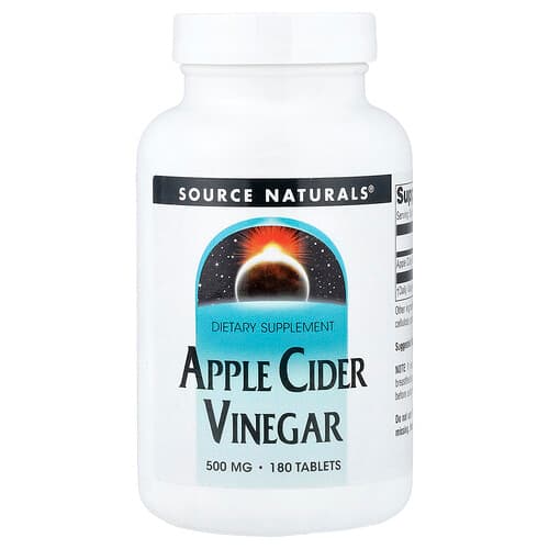 Source Naturals, Apple Cider Vinegar, 500 mg, 180 Tablets