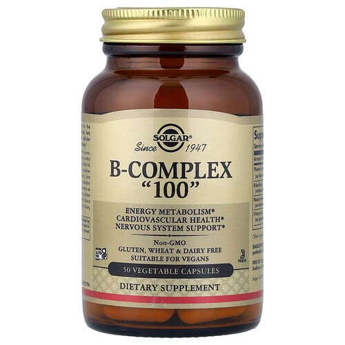 Solgar, B Complex 100, 50 Vegetable Capsules