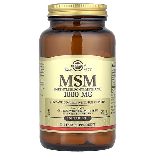 Solgar, MSM (Methylsulfonylmethane), 1,000 mg, 120 Tablets