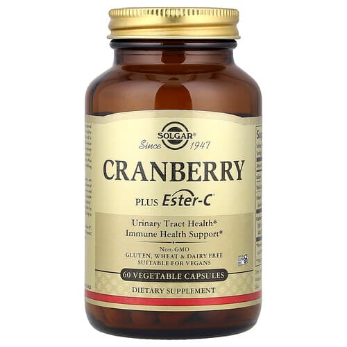 Solgar, Cranberry Plus Ester-C®, 60 Vegetable Capsules