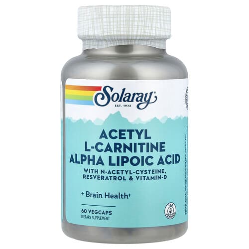 Solaray, Acetyl L-Carnitine Alpha Lipoic Acid, 60 VegCaps