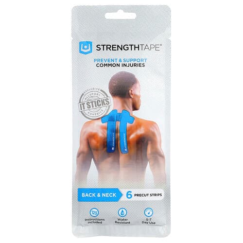 Strengthtape, Back & Neck Tape, 6 Precut Strips