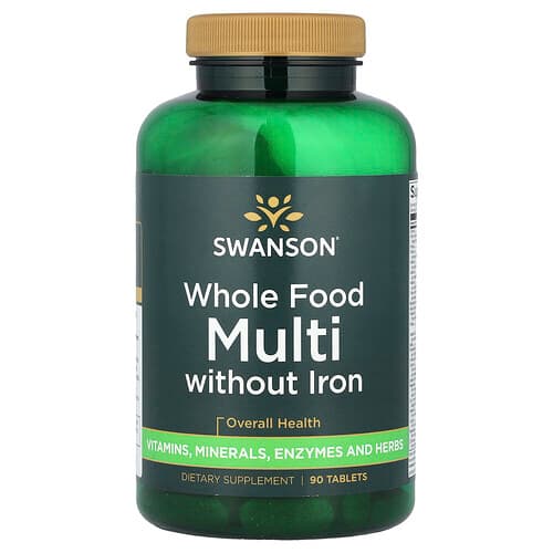 Swanson Vitamins, Whole Food Multi Without Iron, 90 Tablets