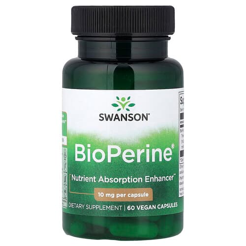 Swanson Vitamins, BioPerine®, 10 mg, 60 Vegan Capsules