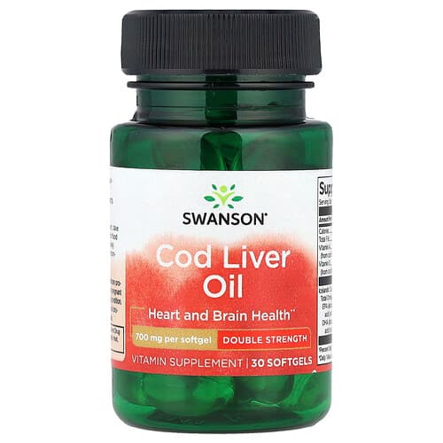 Swanson Vitamins, Cod Liver Oil, 30 Softgels